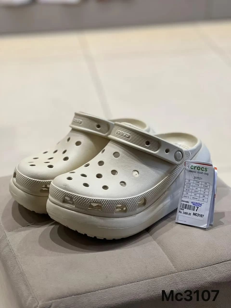 Platform Clog in Bone (MC3107)
