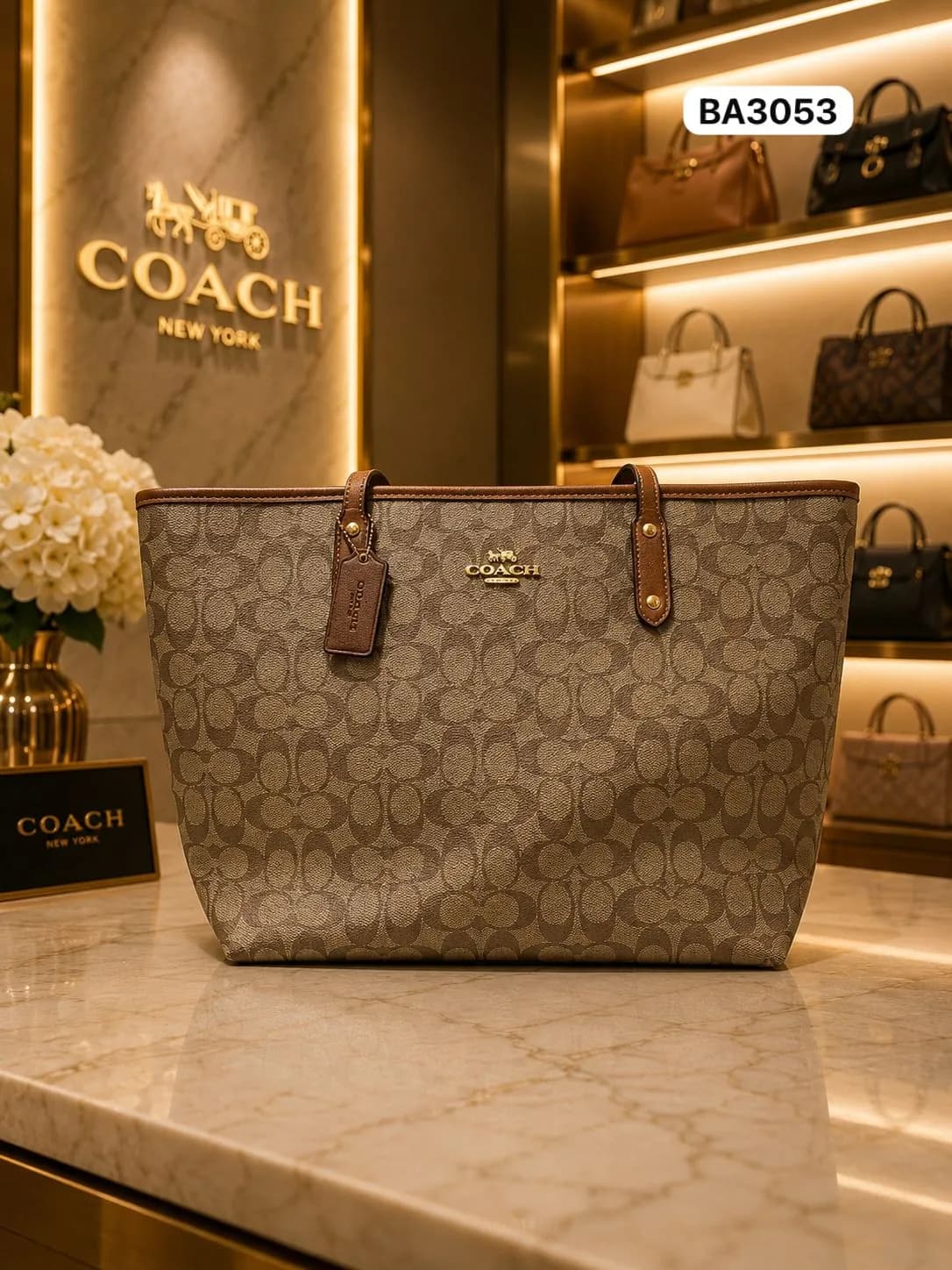 Signature Tote in Khaki