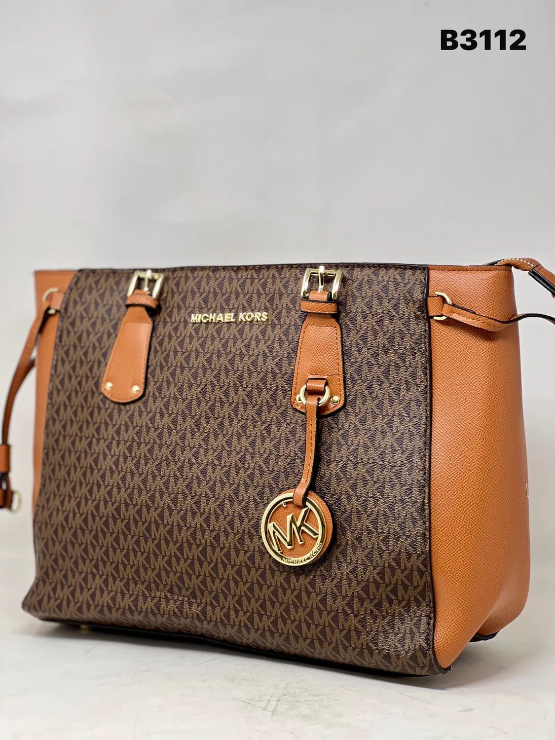 Monogram Drawstring Tote in Brown