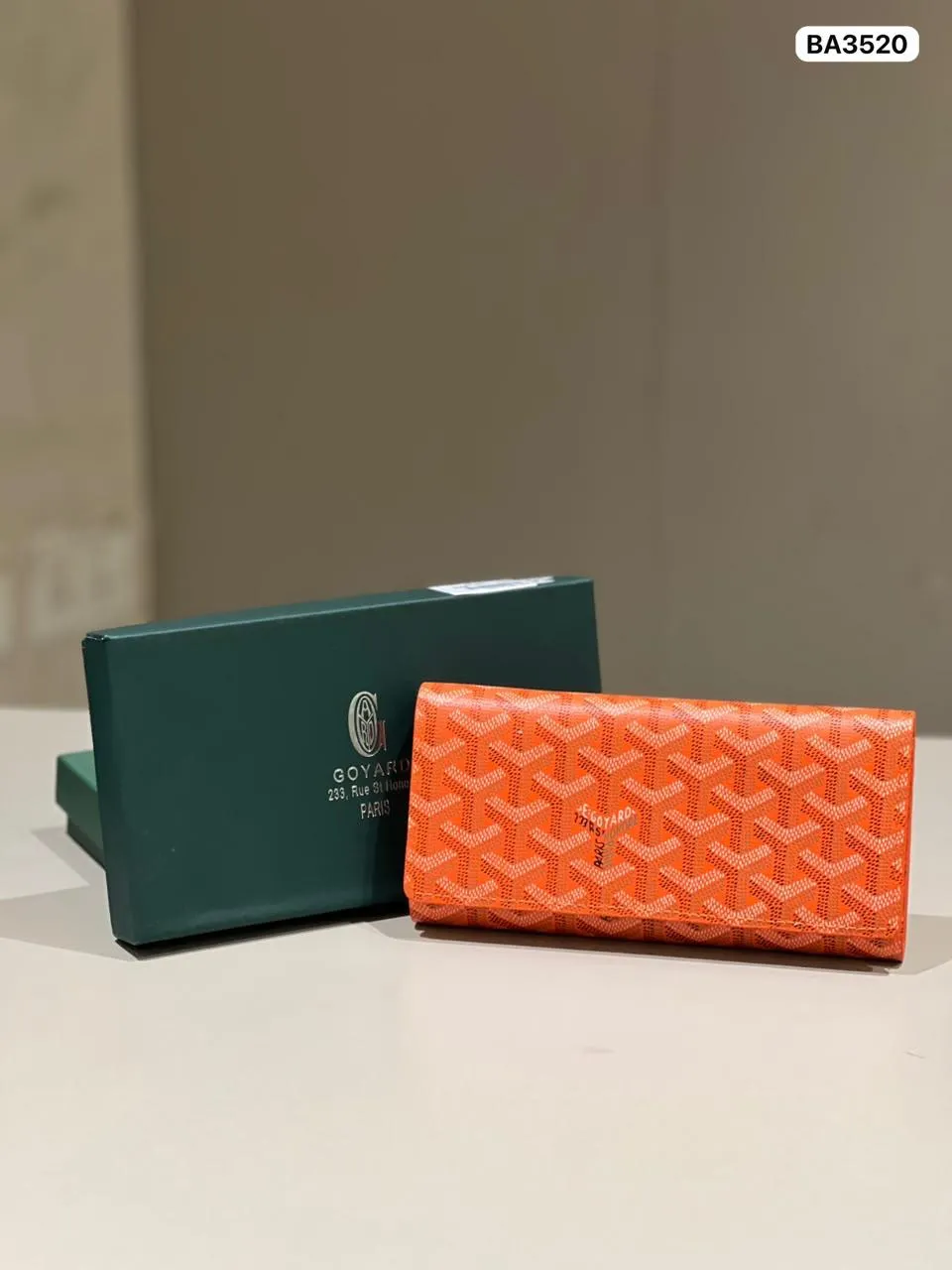 Chevron Print Wallet in Orange