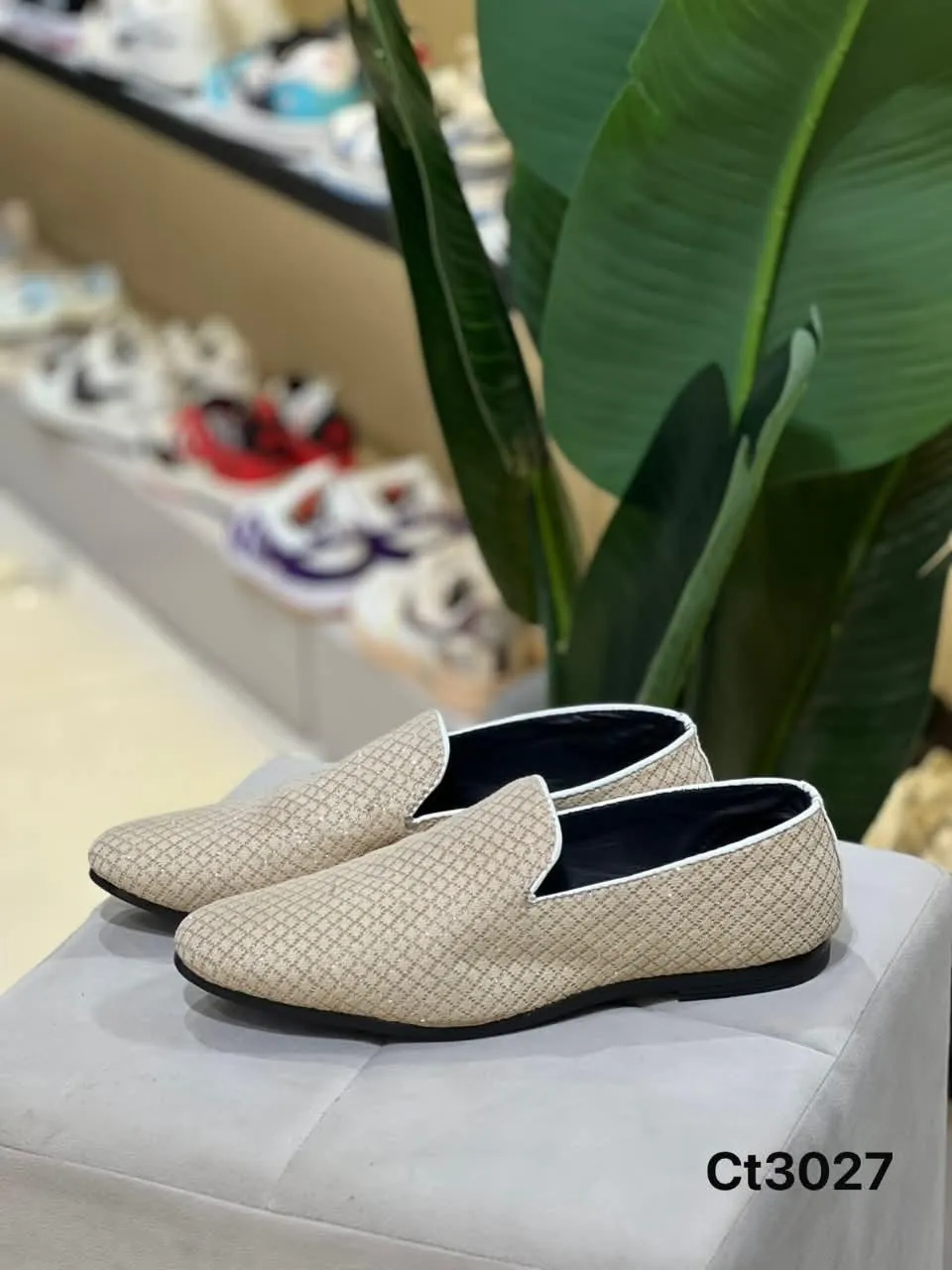 Textured Slip-On in Beige