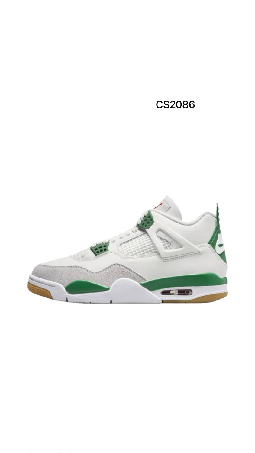 Retro Basketball Mid in White & Green