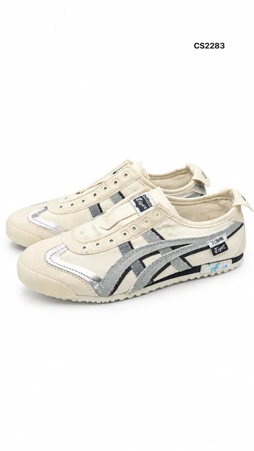 Slip-On Heritage in Cream & Silver