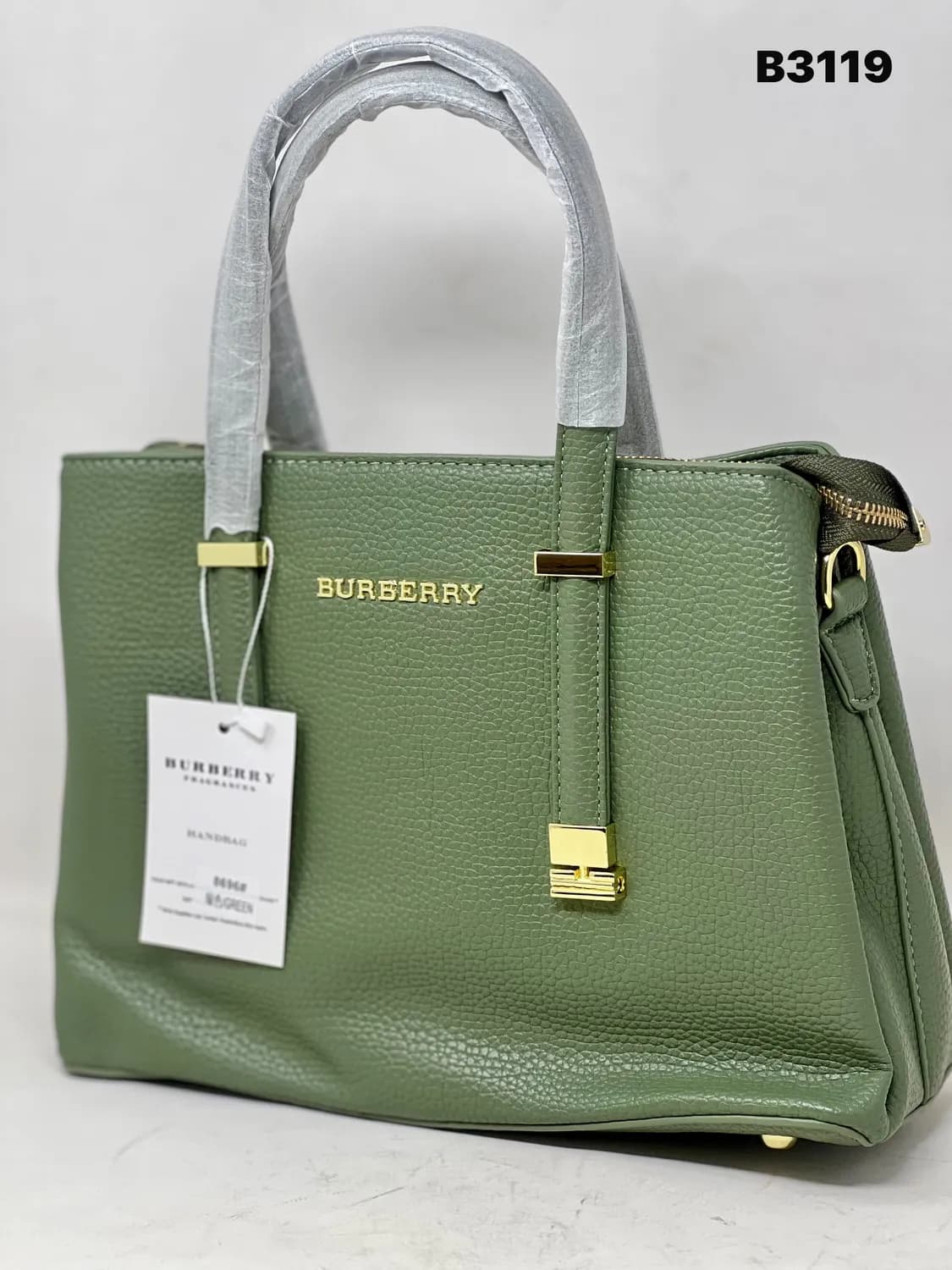 Structured Satchel in Sage Green