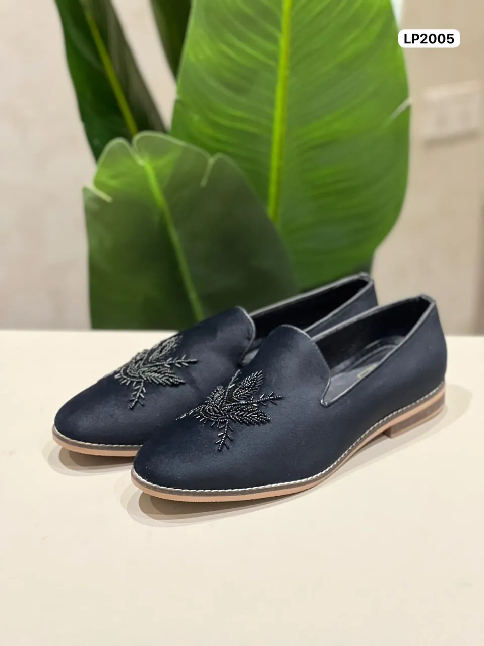 Embroidered Party Loafer in Navy (LP2005)