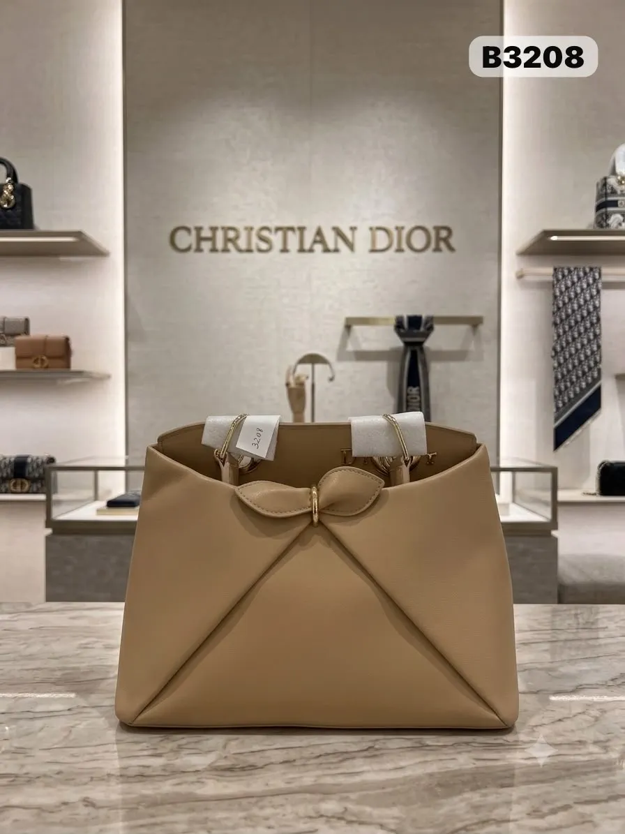 Bow Tote in Taupe