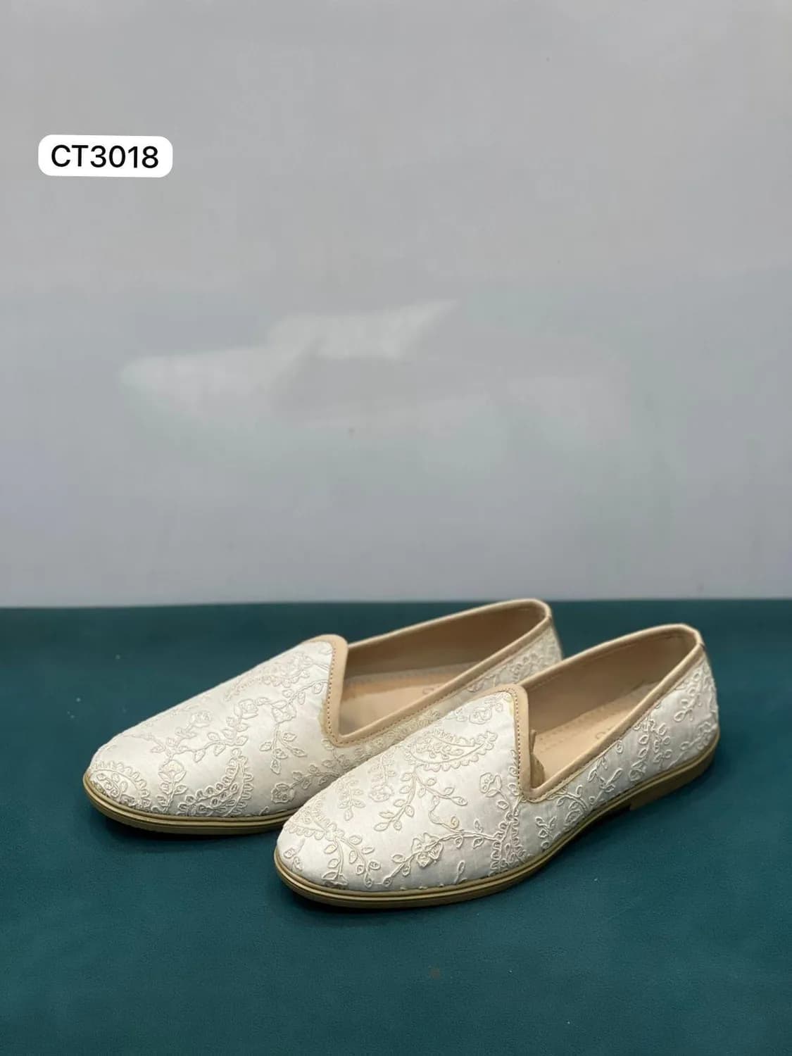 Embroidered Slip-On in White (CT3018)