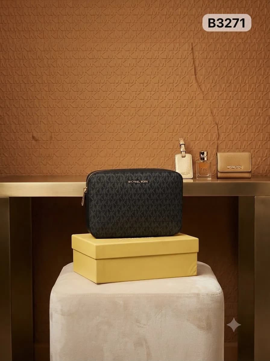 Monogram Camera Pouch in Black