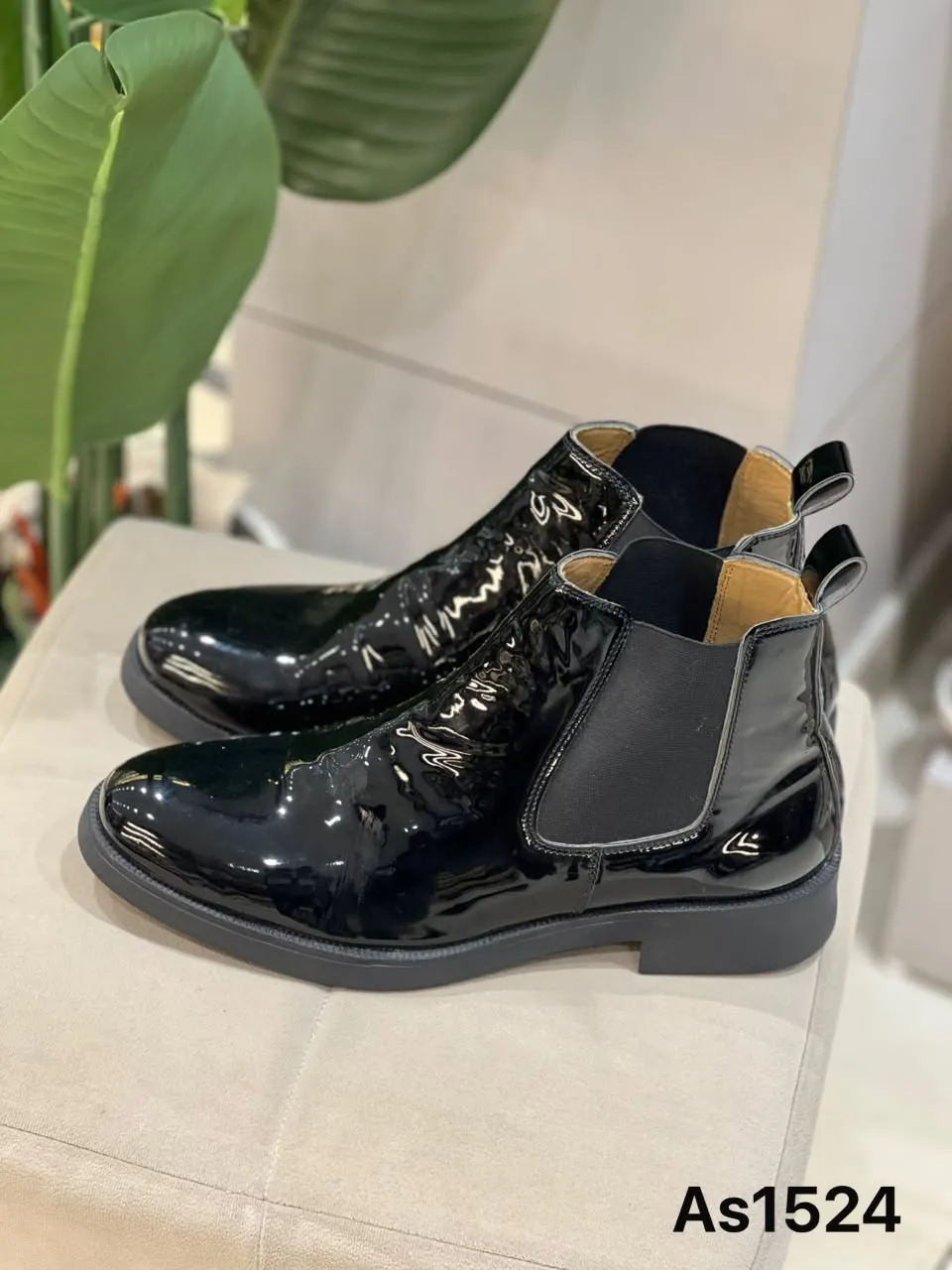 Patent Chelsea Boot in Black (AS1524)