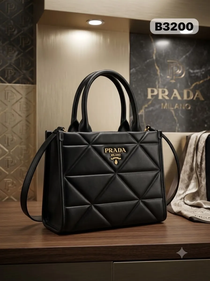 Quilted Tote in Black