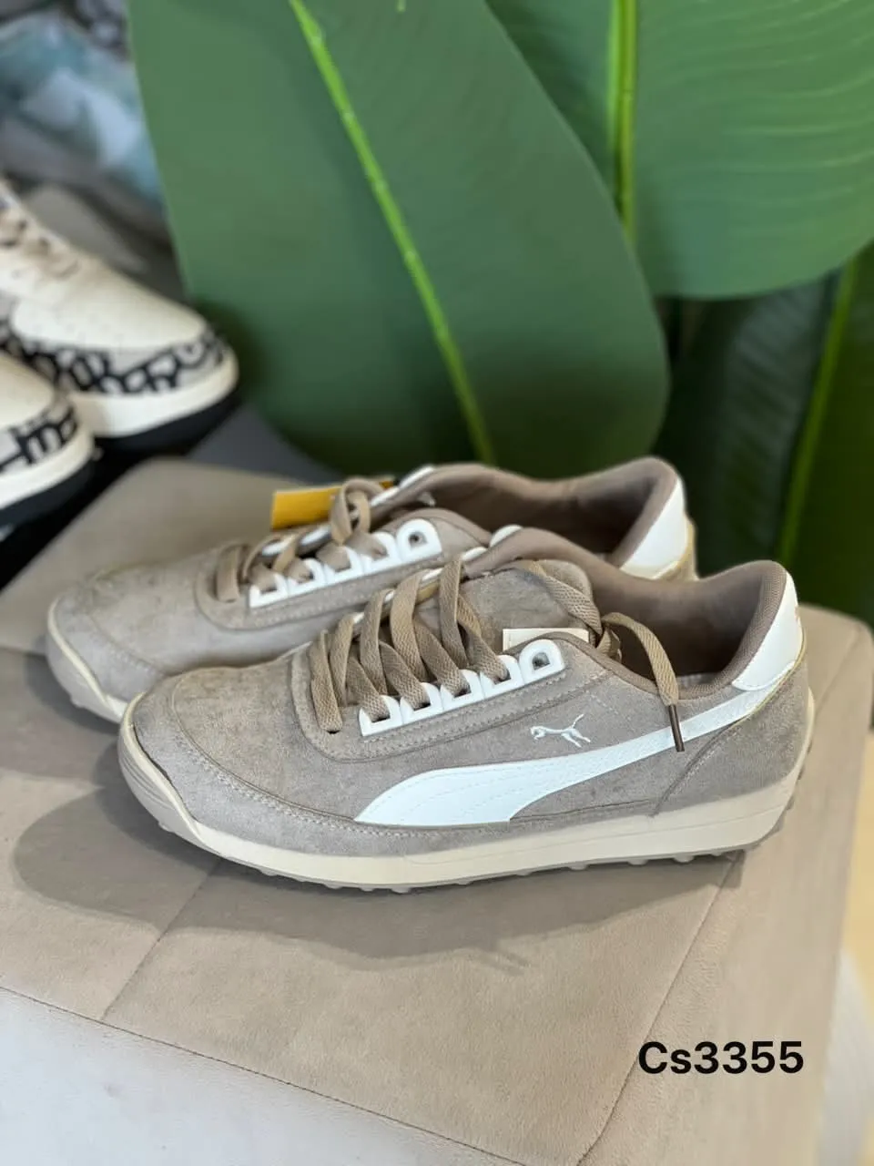 Racing Low in Grey & White
