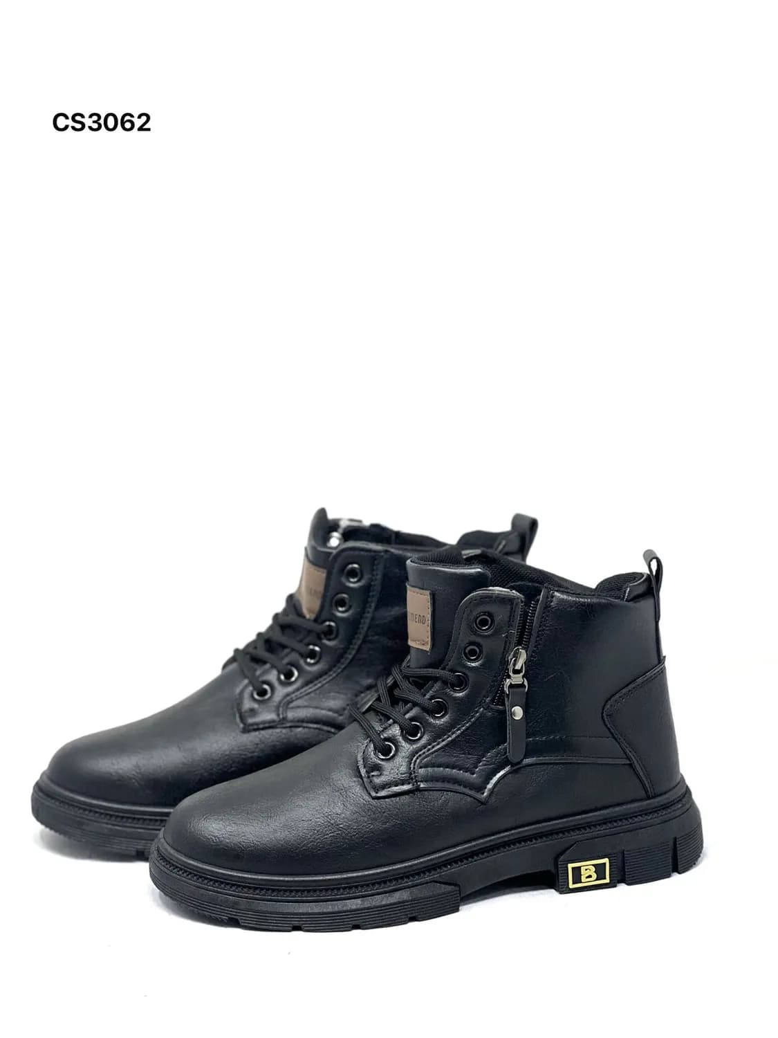 Lace-Up Street Boot in Black
