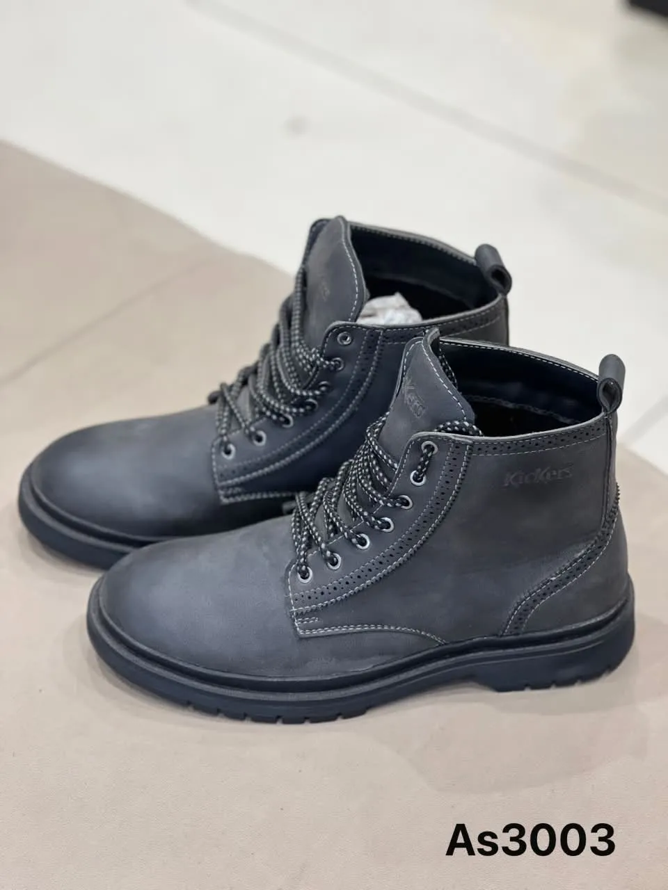 Lace-Up Boot in Grey