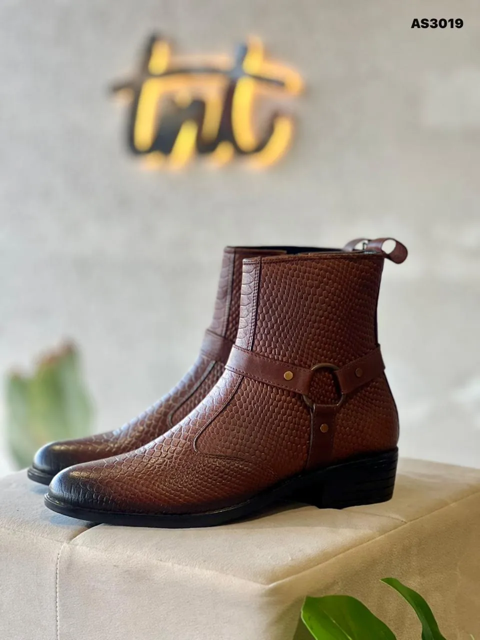 Harness Boot in Tan