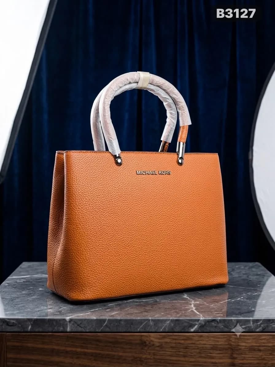 Structured Satchel in Tan