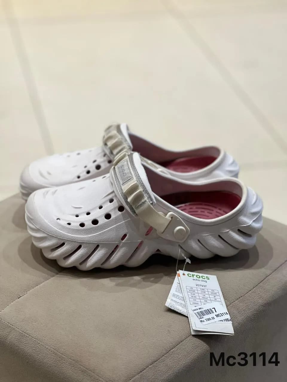 Wave Clog in White & Rose
