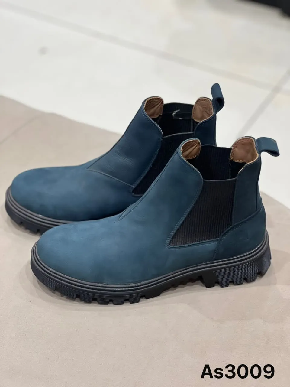 Suede Chelsea Boot in Teal