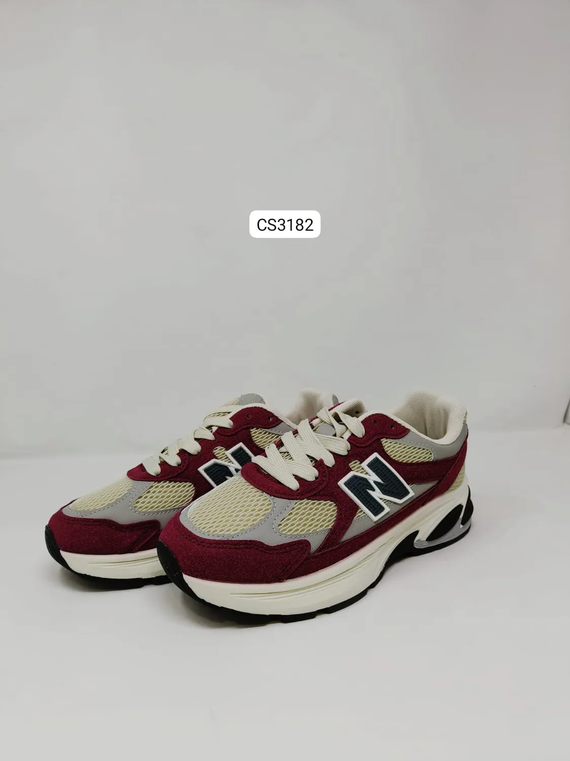 Retro Runner in Burgundy & Cream (CS3182)