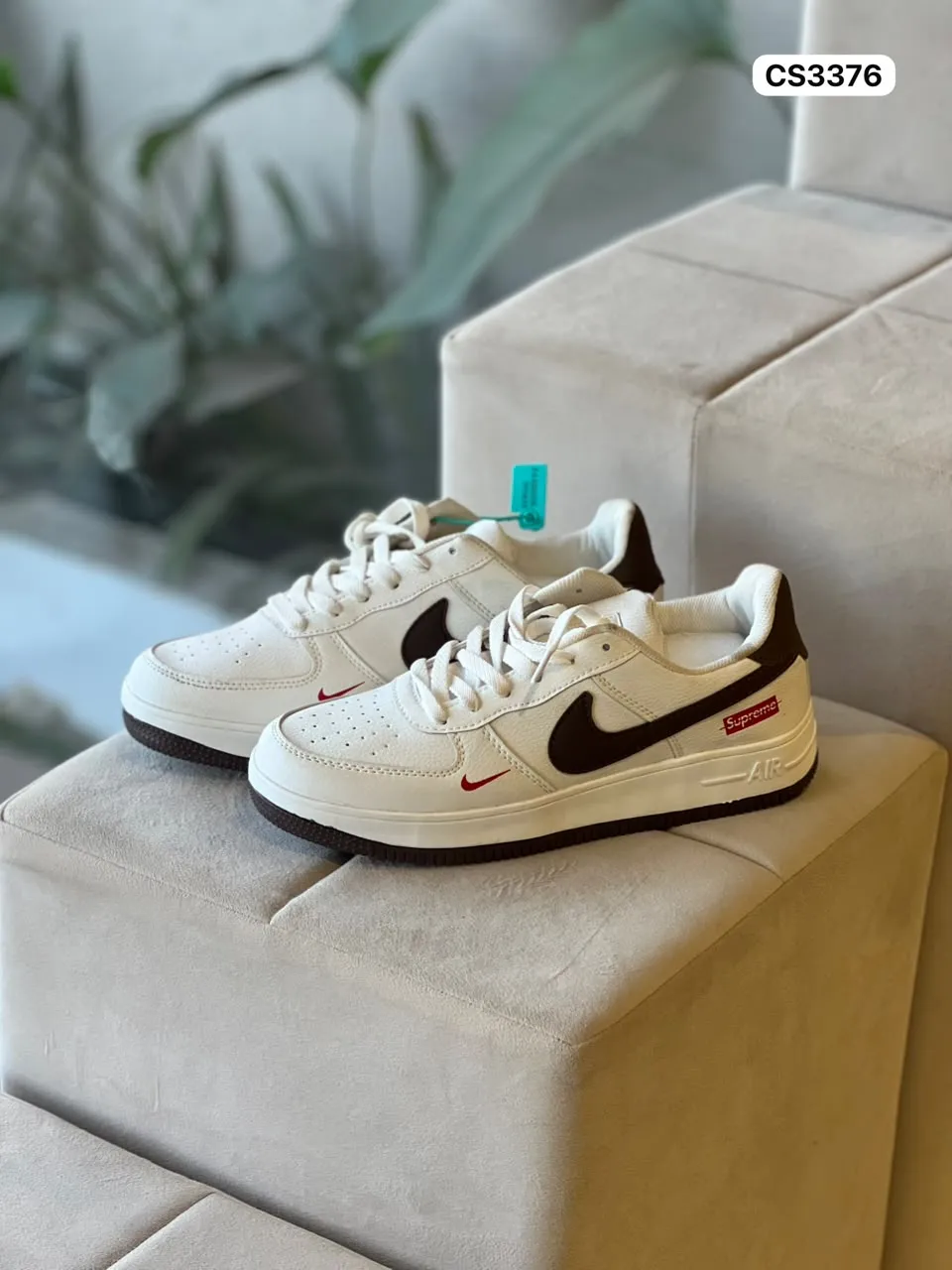 Court Low in White & Brown (CS3376)