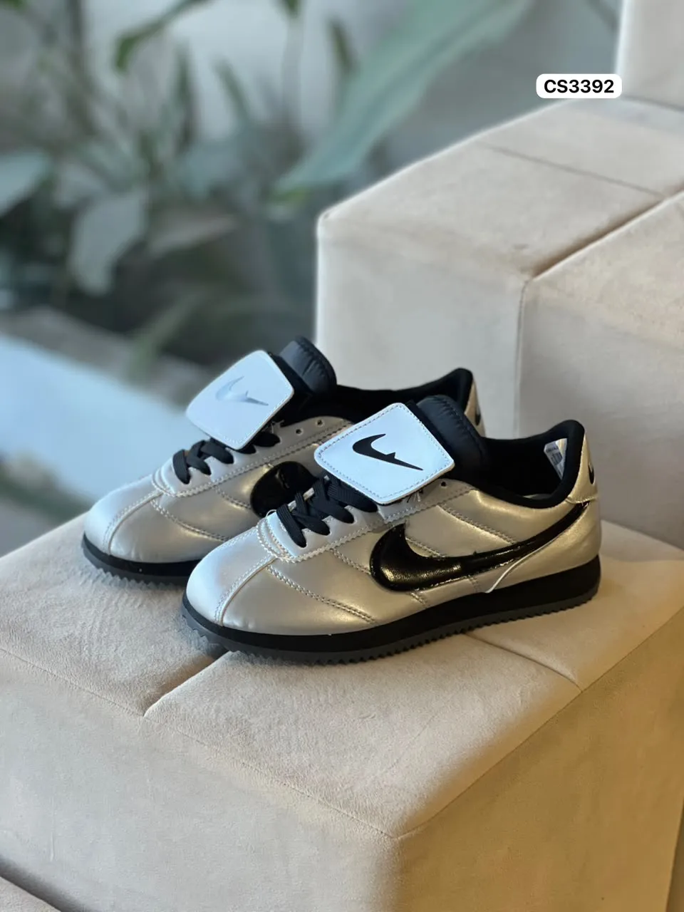 Court Low in Silver & Black