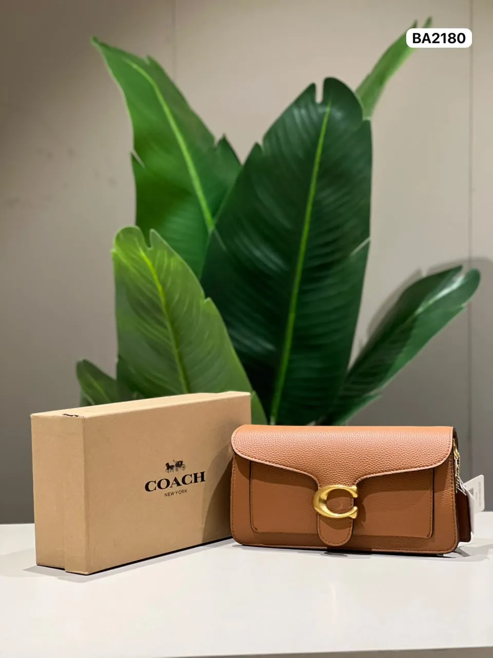 Buckle Flap Bag in Tan