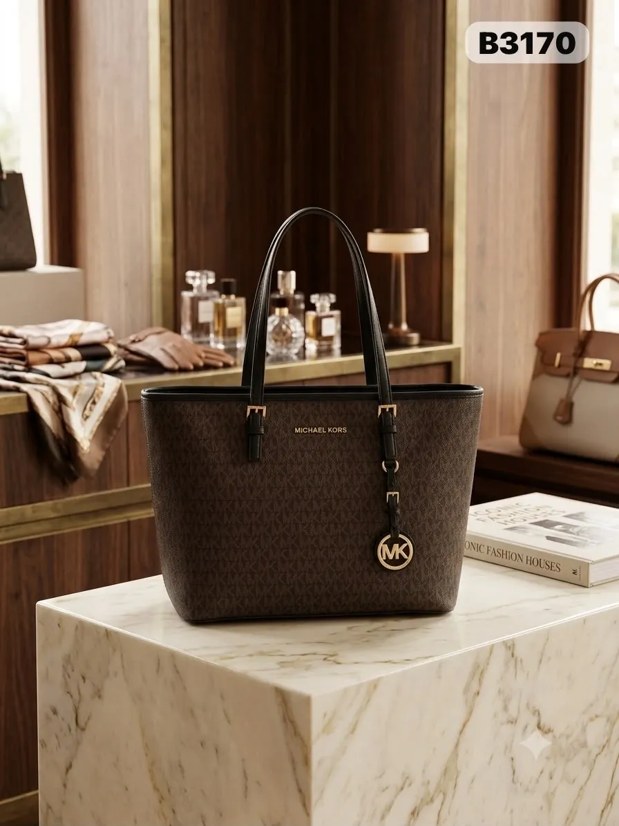 Monogram Travel Tote in Brown