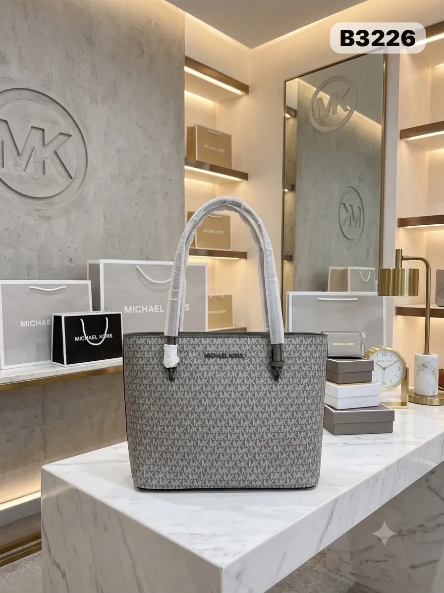 Monogram Tote in Grey