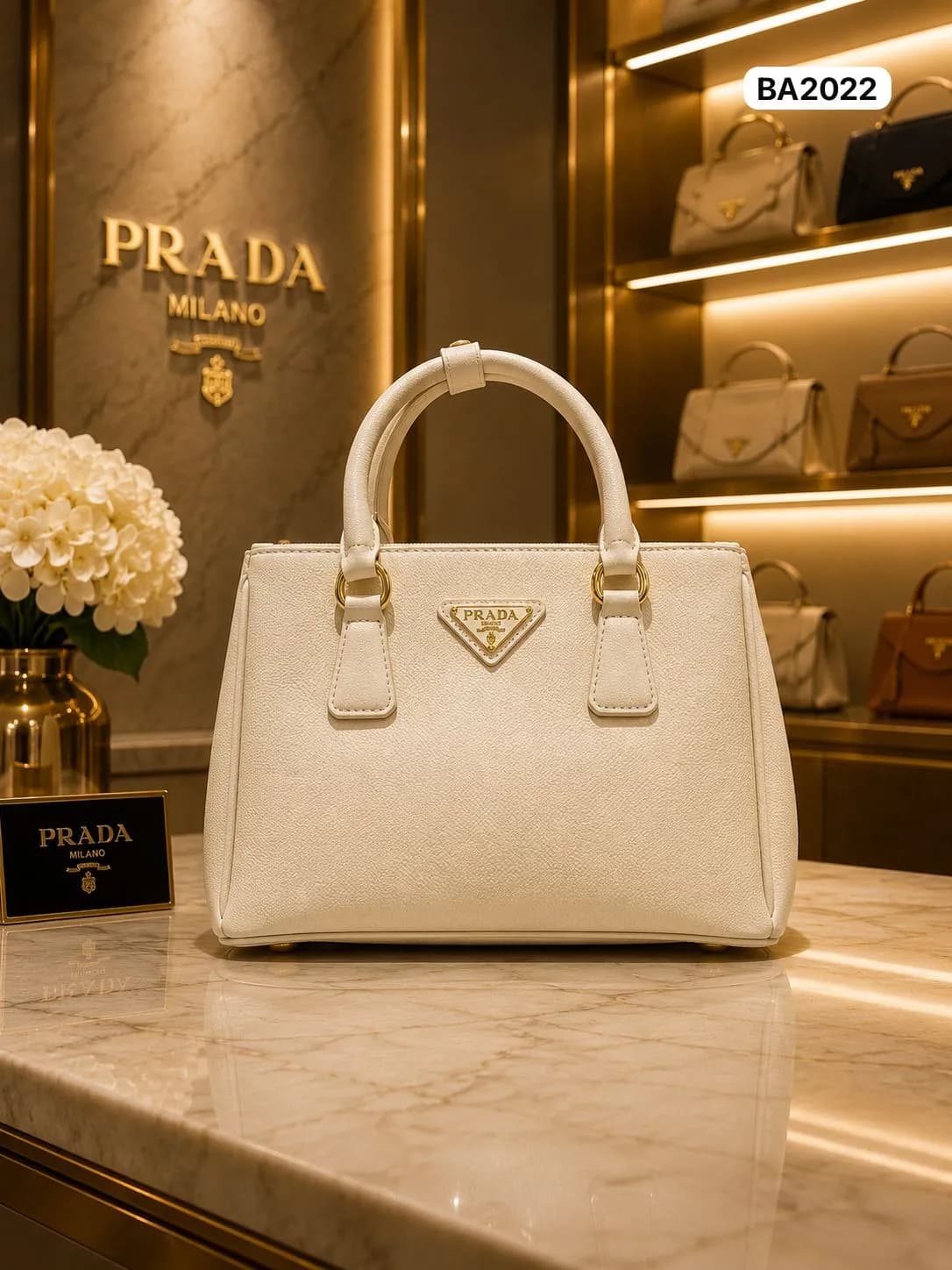 Structured Tote in Ivory